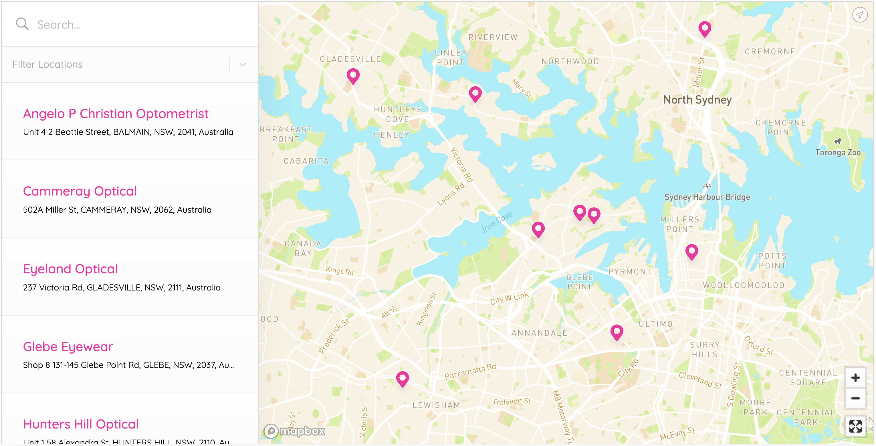 Store locator widget design 2